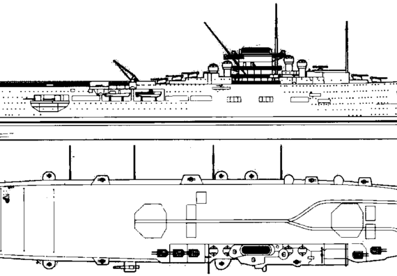 Корабль DKM Graf Zeppelin [Aircraft Carrier] (1939) - чертежи, габариты, рисунки